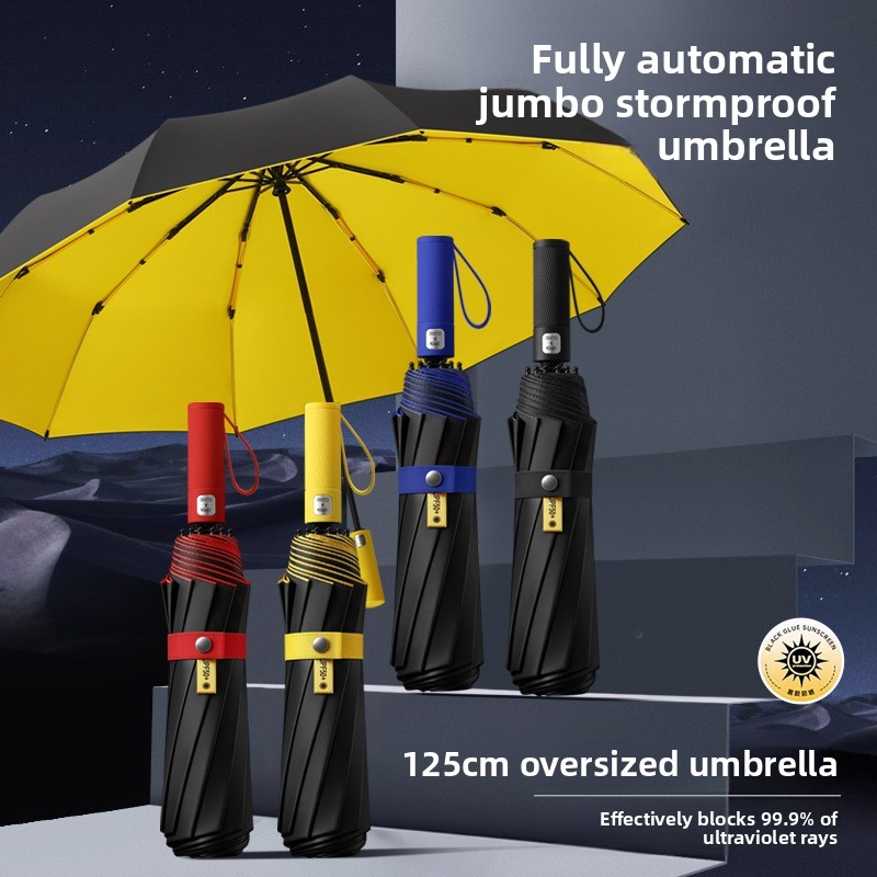 Golf Umbrella Large - 125CM Drievoudig opvouwbare dubbele laag dubbele