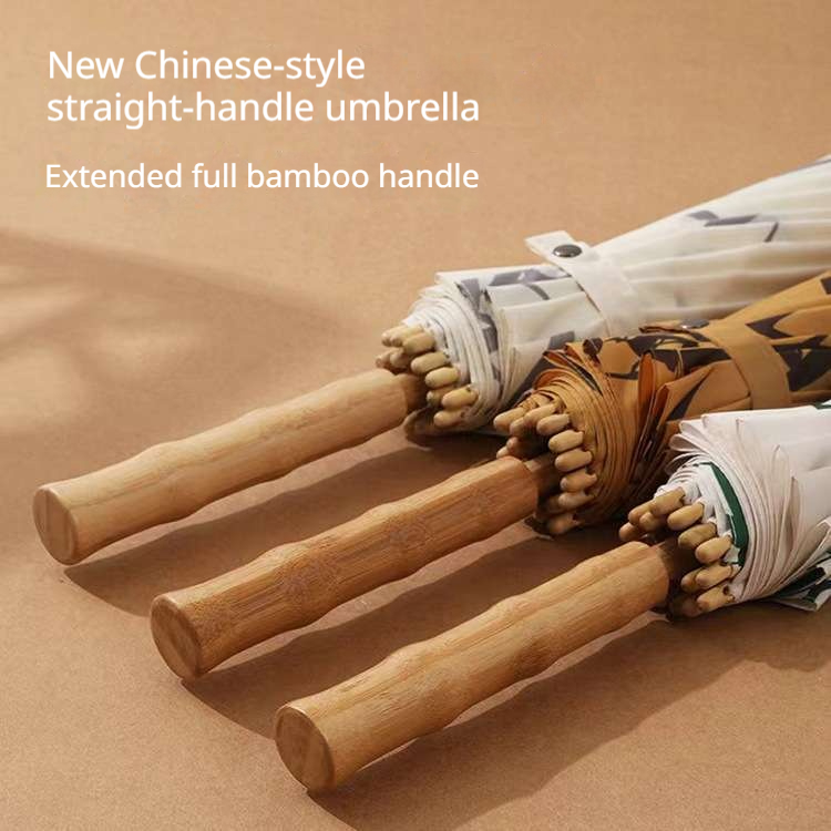 Golf Umbrella Large - Retro antieke Chinese stijl grote bamboe