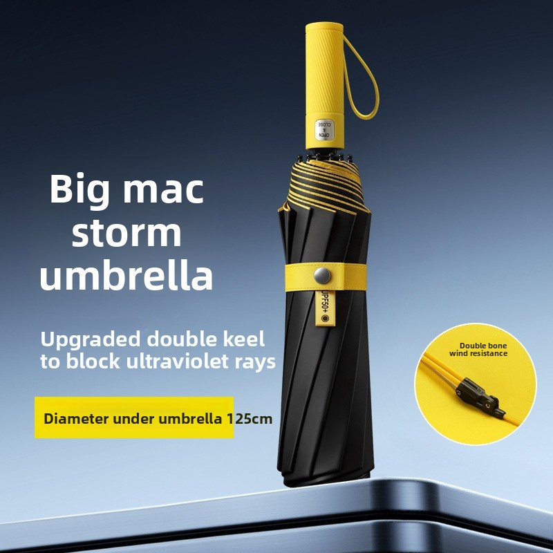 125CM Drievoudig opvouwbare du - Golf Umbrella Large recensie en prijs